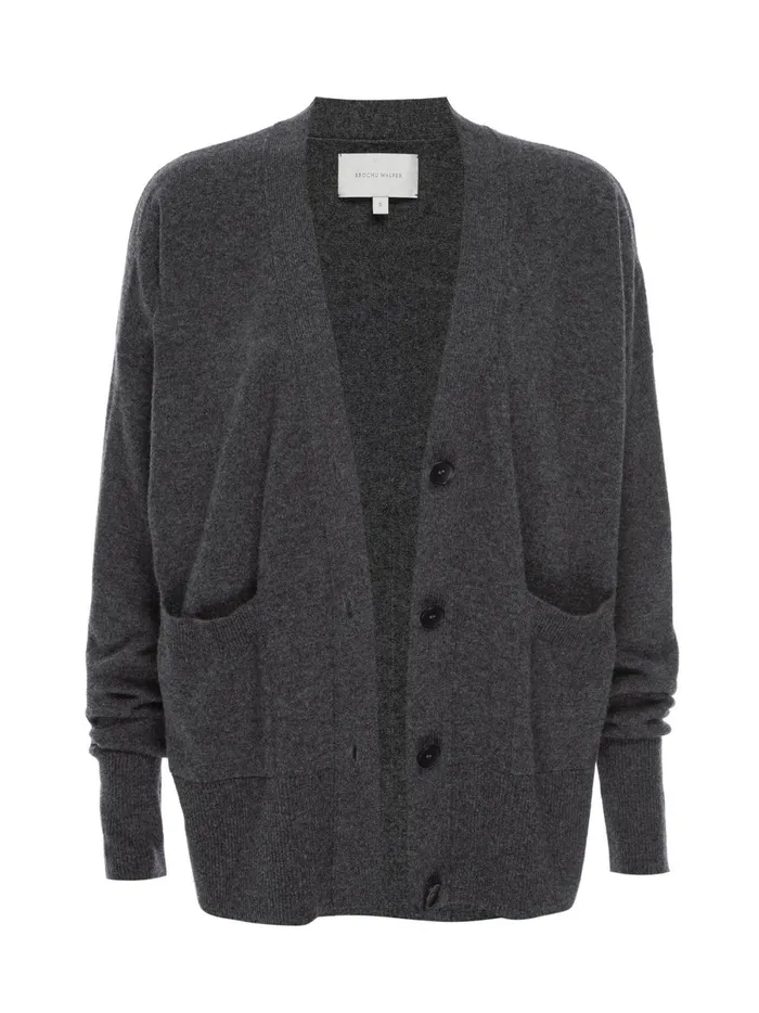 The Halo Cardigan Charcoal Melange Women Brochu Walker Cardigans