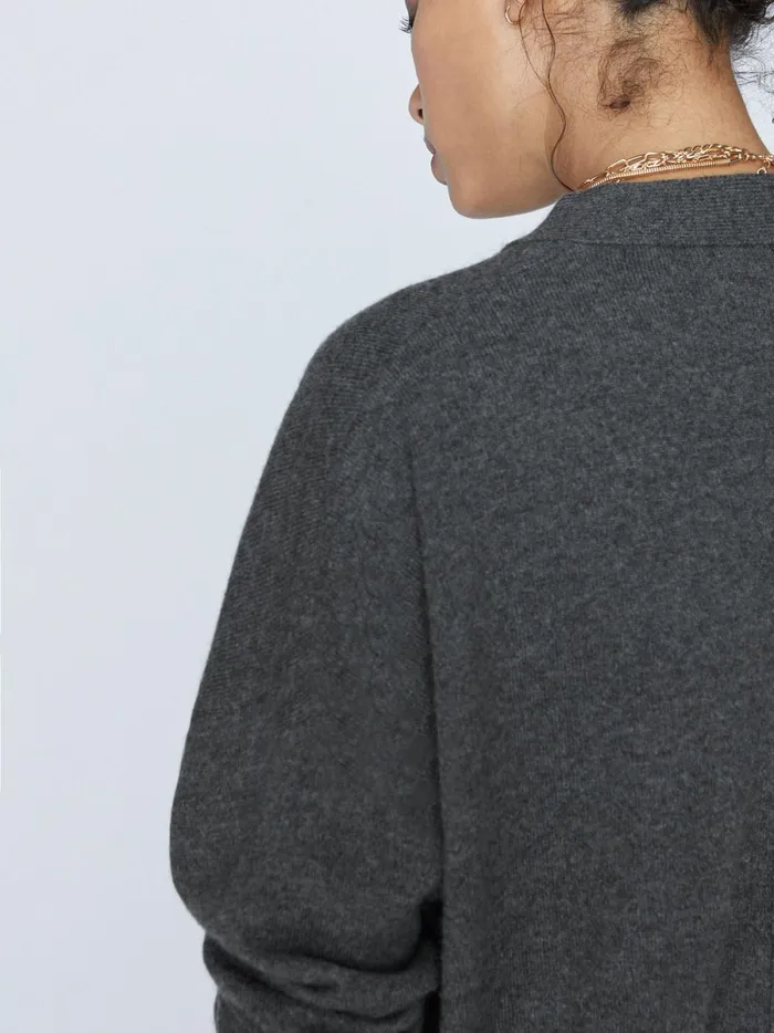 The Halo Cardigan Charcoal Melange Women Brochu Walker Cardigans