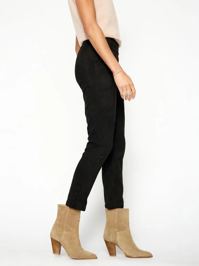 The Juniper Vegan Suede Pant Black Onyx Women Brochu Walker Bottoms