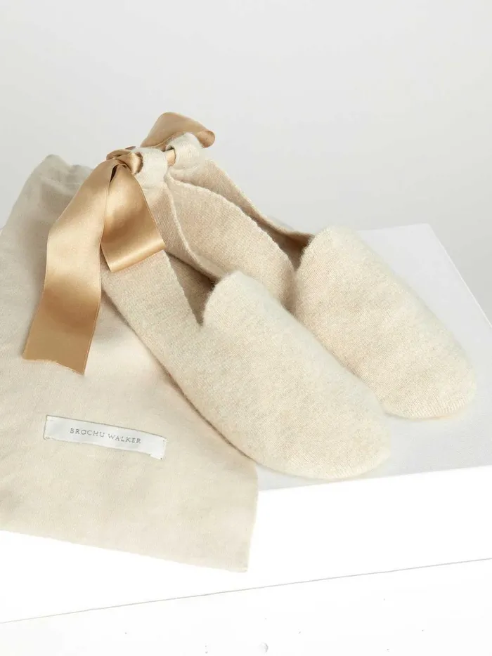 The Luxe Slipper Socks Bisque Melange Women Brochu Walker Loungewear