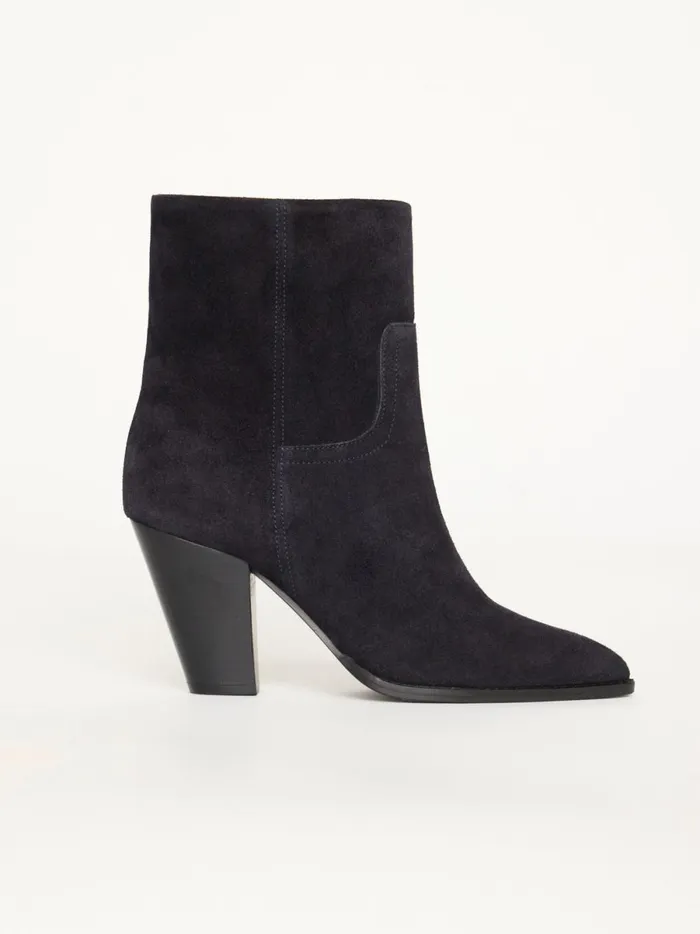 The Marfa Suede Ankle Boot Harbor Blue Women Brochu Walker Shoes