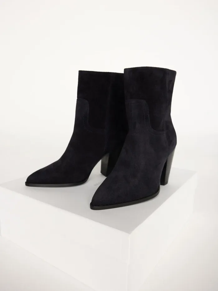 The Marfa Suede Ankle Boot Harbor Blue Women Brochu Walker Shoes