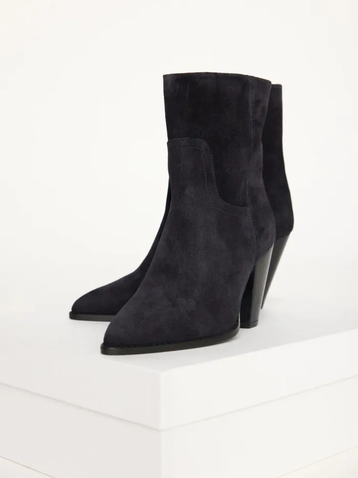 The Marfa Suede Ankle Boot Harbor Blue Women Brochu Walker Shoes