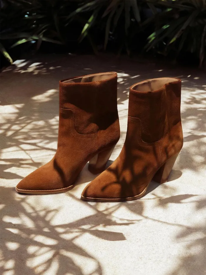 The Marfa Suede Ankle Boot Whiskey Women Brochu Walker Shoes