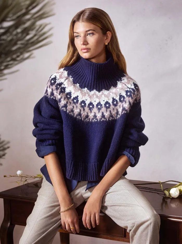 The Odessa Fairisle Sweater Atlas Combo Women Brochu Walker Sweaters