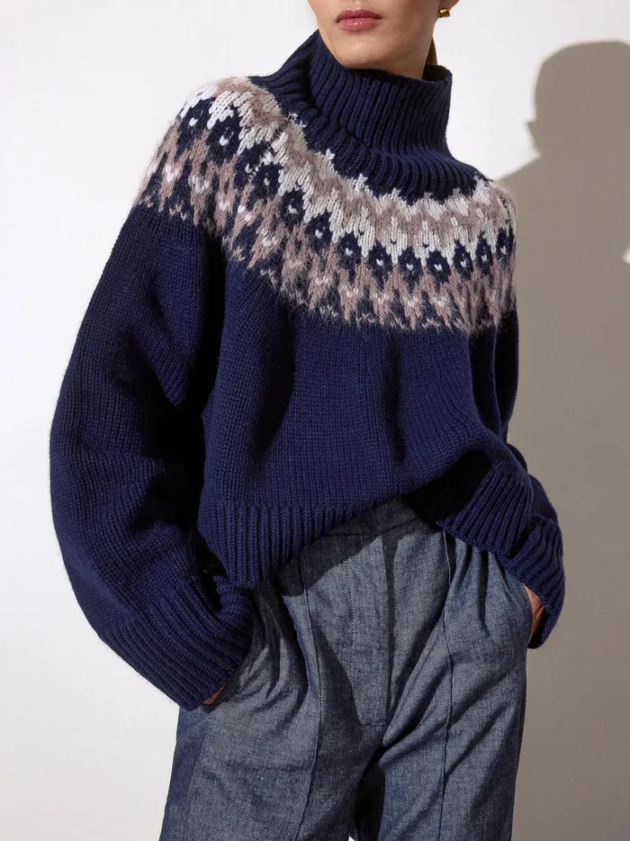 The Odessa Fairisle Sweater Atlas Combo Women Brochu Walker Sweaters