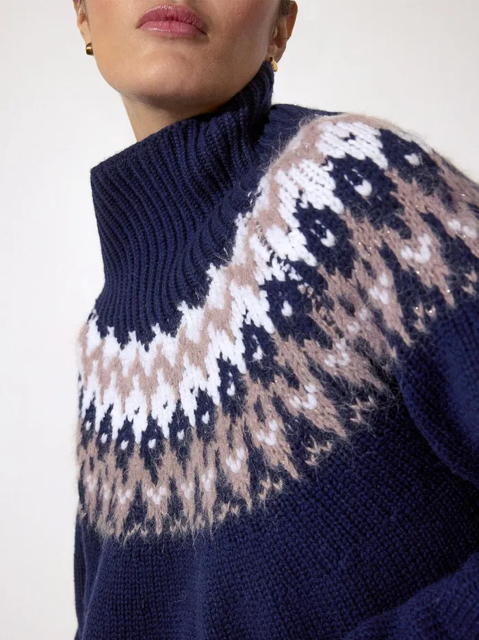 The Odessa Fairisle Sweater Atlas Combo Women Brochu Walker Sweaters
