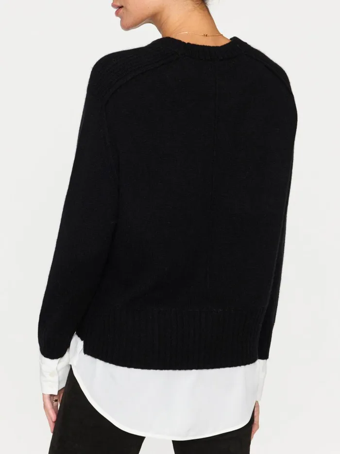 The Parson Crew Looker Black Onyx With White Women Brochu Walker Looker Sweaters