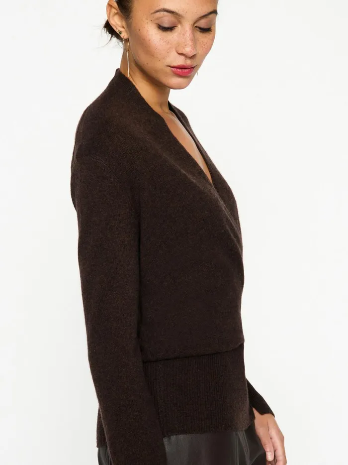 The Phinneas Wrap Carob Melange Women Brochu Walker 100 Cashmere