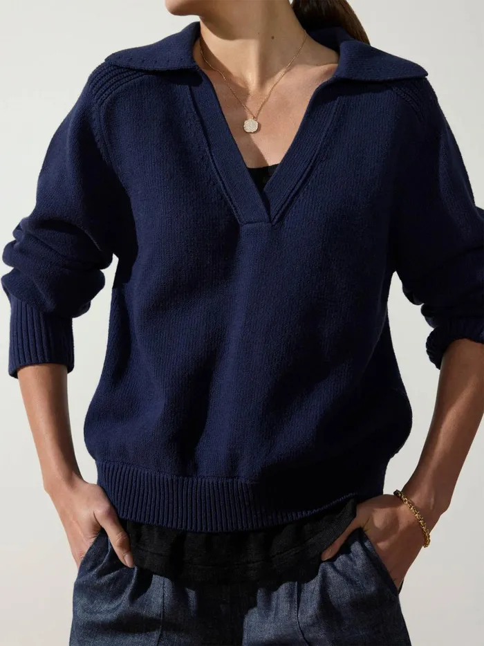 The Rainer Layered Looker Navy Women Brochu Walker Sweaters