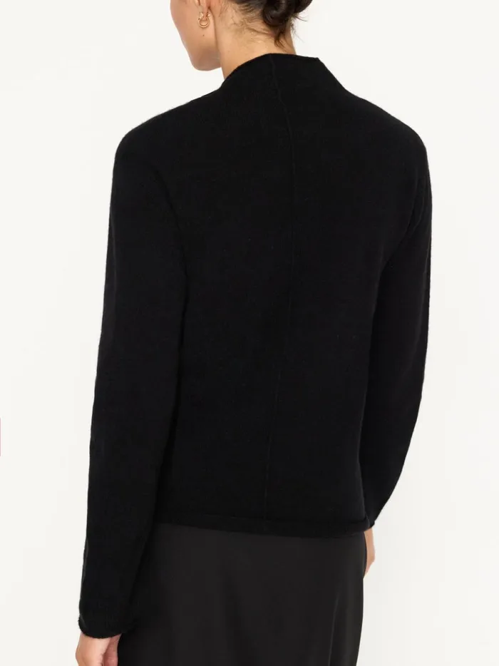 The Rhone Relaxed Funnel Sweater Black Onyx Women Brochu Walker Sweaters