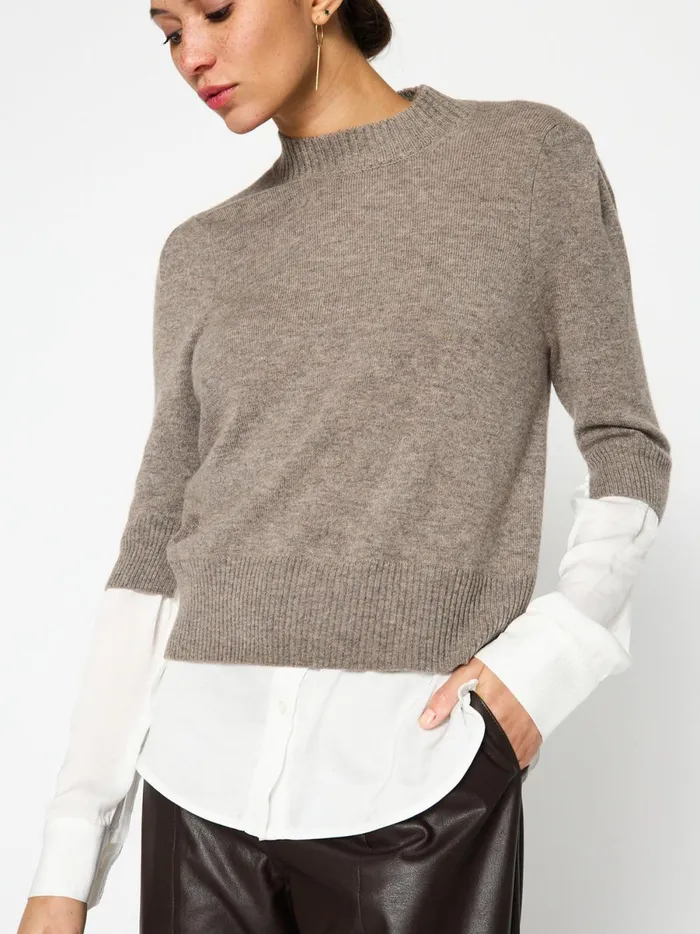 The Stella Looker Otter Mlange W White Women Brochu Walker Looker Sweaters