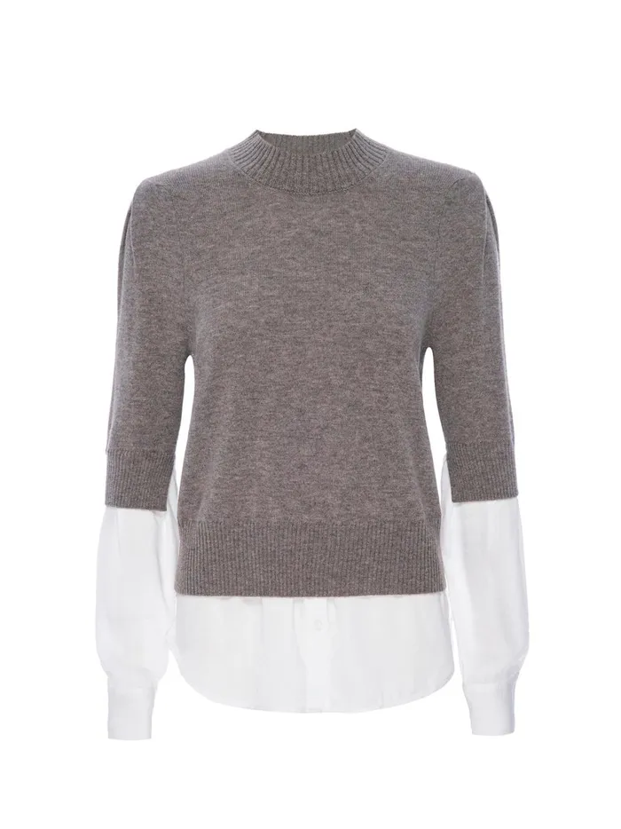 The Stella Looker Otter Mlange W White Women Brochu Walker Looker Sweaters
