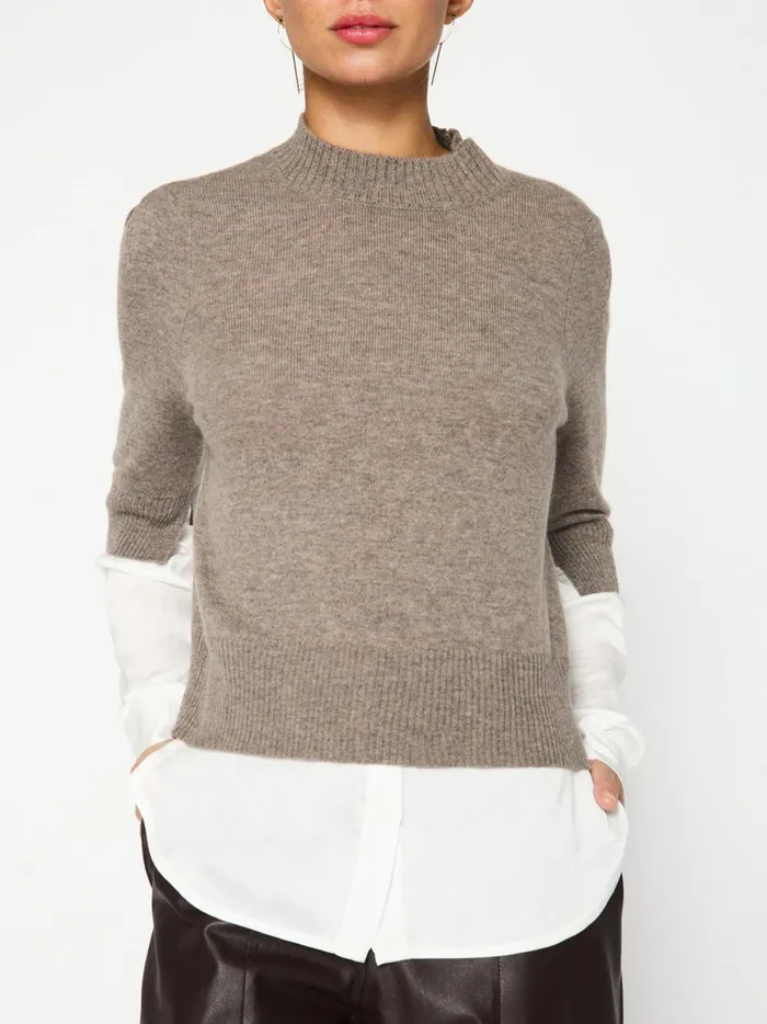 The Stella Looker Otter Mlange W White Women Brochu Walker Looker Sweaters