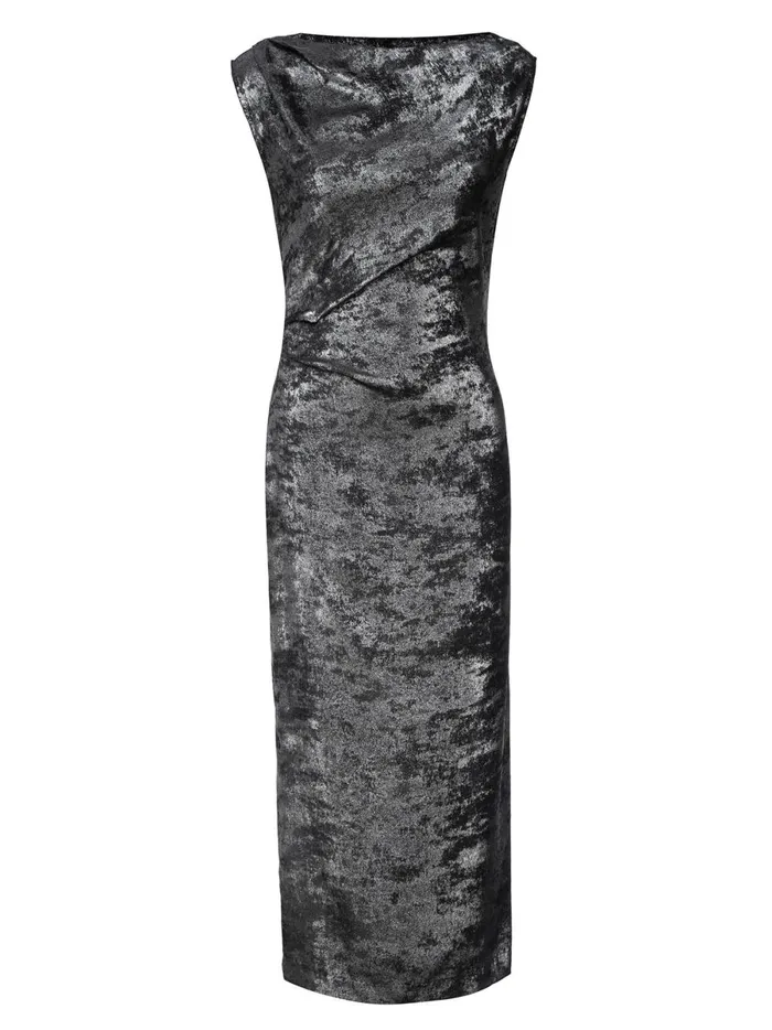 The Trey Draped Waist Dress Galaxy Silver Women Brochu Walker Dresses