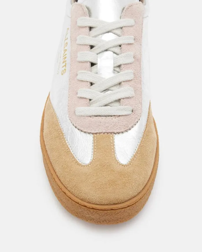 Thelma Leather Low Top Sneakers Silverrose Pink Women AllSaints Shoes and Boots Thelma Leather Low Top Sneakers Silverrose Pink Women AllSaints Shoes and Boots