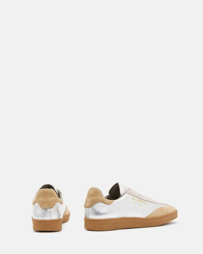 Thelma Leather Low Top Sneakers Silverrose Pink Women AllSaints Shoes and Boots Thelma Leather Low Top Sneakers Silverrose Pink Women AllSaints Shoes and Boots