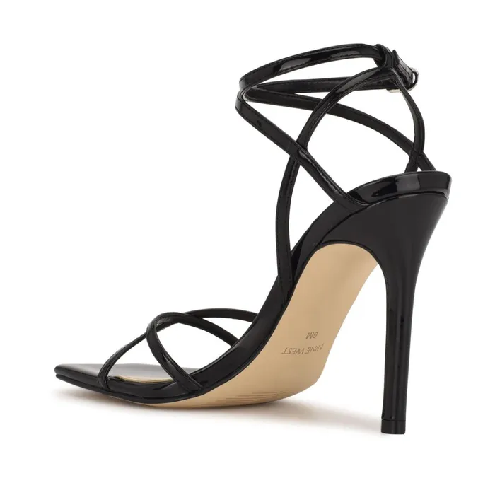 Tidle Ankle Strap Sandals Black Women Nine West Heeled Tidle Ankle Strap Sandals Black Women Nine West Heeled