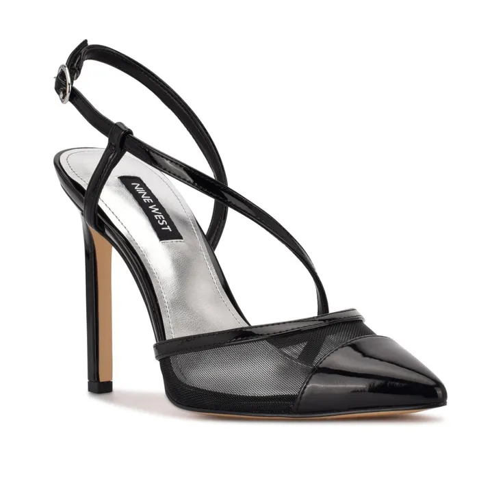 Timie Ankle Strap Pumps Black Patentmesh Women Nine West Pumps Timie Ankle Strap Pumps Black Patentmesh Women Nine West Pumps