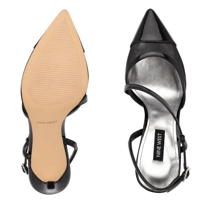 Timie Ankle Strap Pumps Black Patentmesh Women Nine West Pumps Timie Ankle Strap Pumps Black Patentmesh Women Nine West Pumps