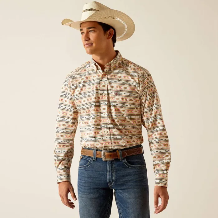 Timothy Classic Fit Shirt Apricot Blush Men Ariat Button Down Shirts