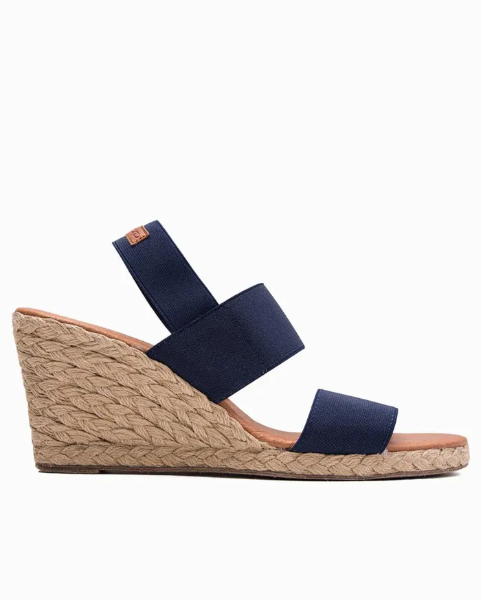 Tommy Bahama Andr Assous Allison Elastic Wedge Sandals Pewter Women Shoes and Sandals
