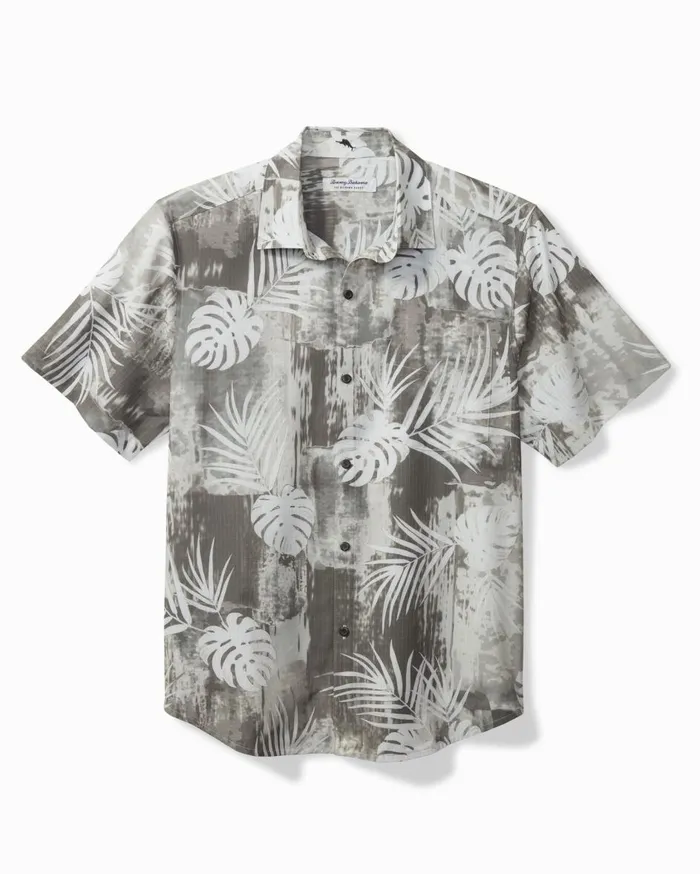 Tommy Bahama Bahama Coast Legendary Leaves IslandZone ShortSleeve Shirt Storm Gray Men Shirts Tommy Bahama Bahama Coast Legendary Leaves IslandZone ShortSleeve Shirt Storm Gray Men Shirts