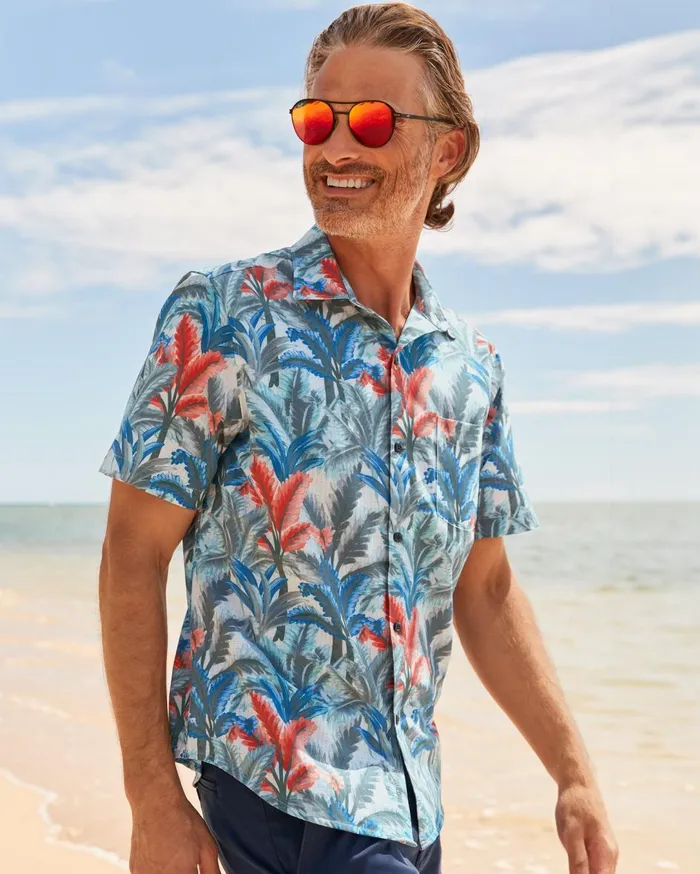 Tommy Bahama Bahama Coast Villa Palms IslandZone ShortSleeve Shirt Marble Cream Men Shirts Tommy Bahama Bahama Coast Villa Palms IslandZone ShortSleeve Shirt Marble Cream Men Shirts