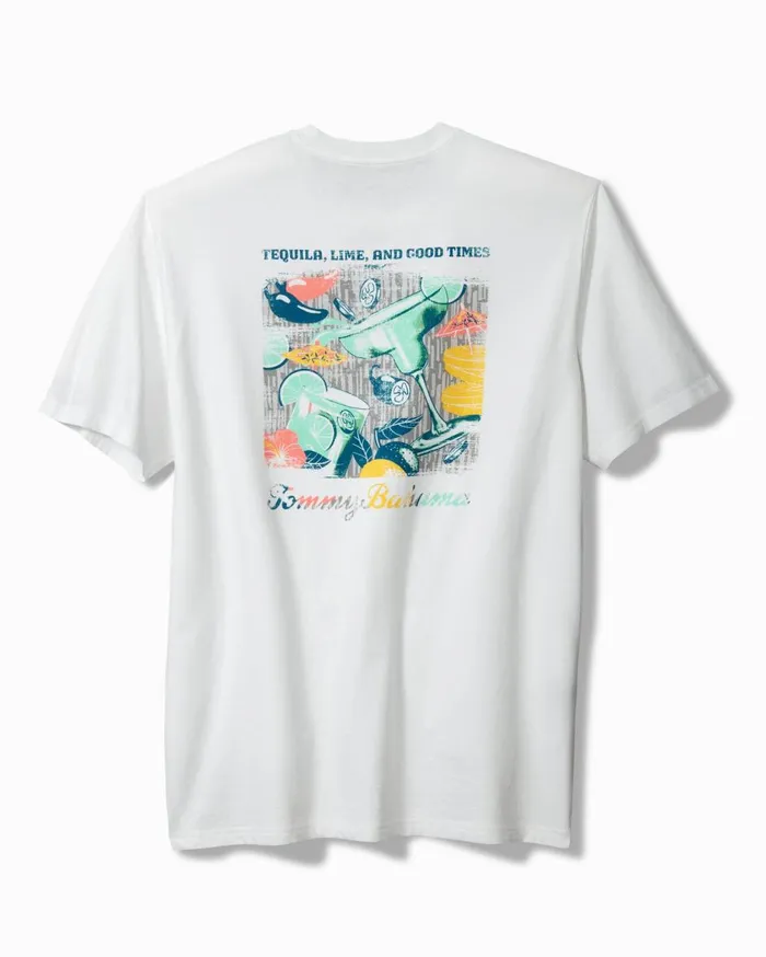 Tommy Bahama Big and Tall Bali Beach Crew TShirt Jodhpur Blue Big and Tall TShirts