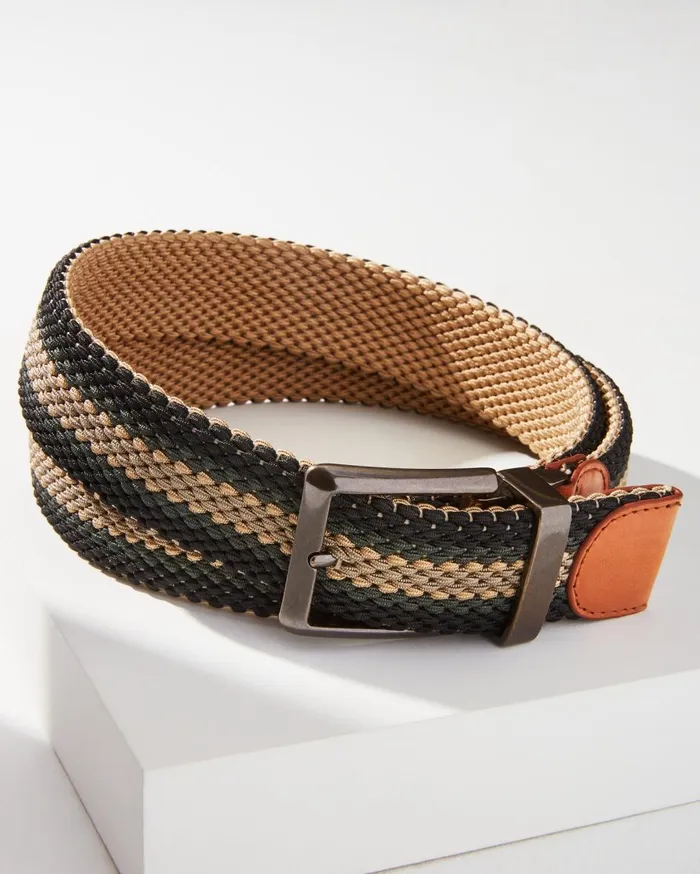 Tommy Bahama Big and Tall Nubuck CushionBack Belt Tan Big and Tall Big and Tall Belts