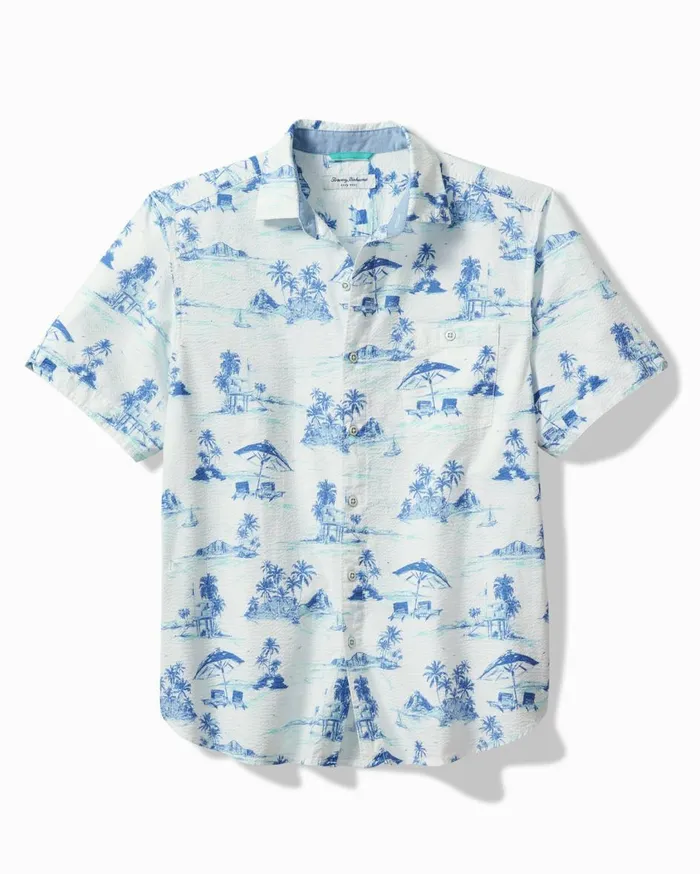 Tommy Bahama Big and Tall San Lucio Coastal Glow Knit Stretch Shirt Mountain Bluebell Big and Tall Shirts Tommy Bahama Big and Tall San Lucio Coastal Glow Knit Stretch Shirt Mountain Bluebell Big and Tall Shirts
