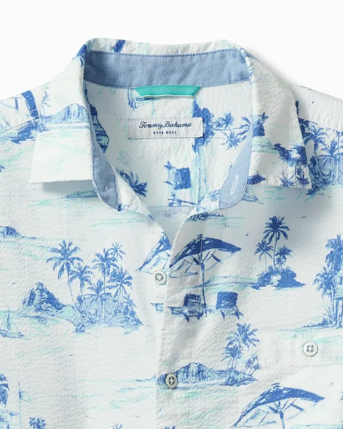 Tommy Bahama Big and Tall San Lucio Coastal Glow Knit Stretch Shirt Mountain Bluebell Big and Tall Shirts Tommy Bahama Big and Tall San Lucio Coastal Glow Knit Stretch Shirt Mountain Bluebell Big and Tall Shirts