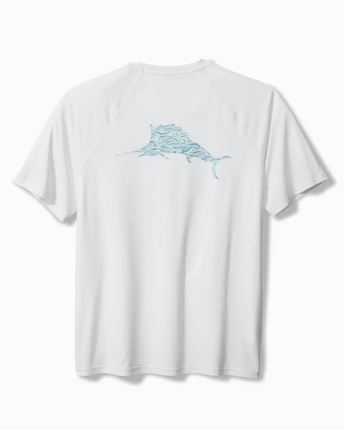 Tommy Bahama Chill Time Surf IslandZone ShortSleeve Rash Guard White Men TShirts