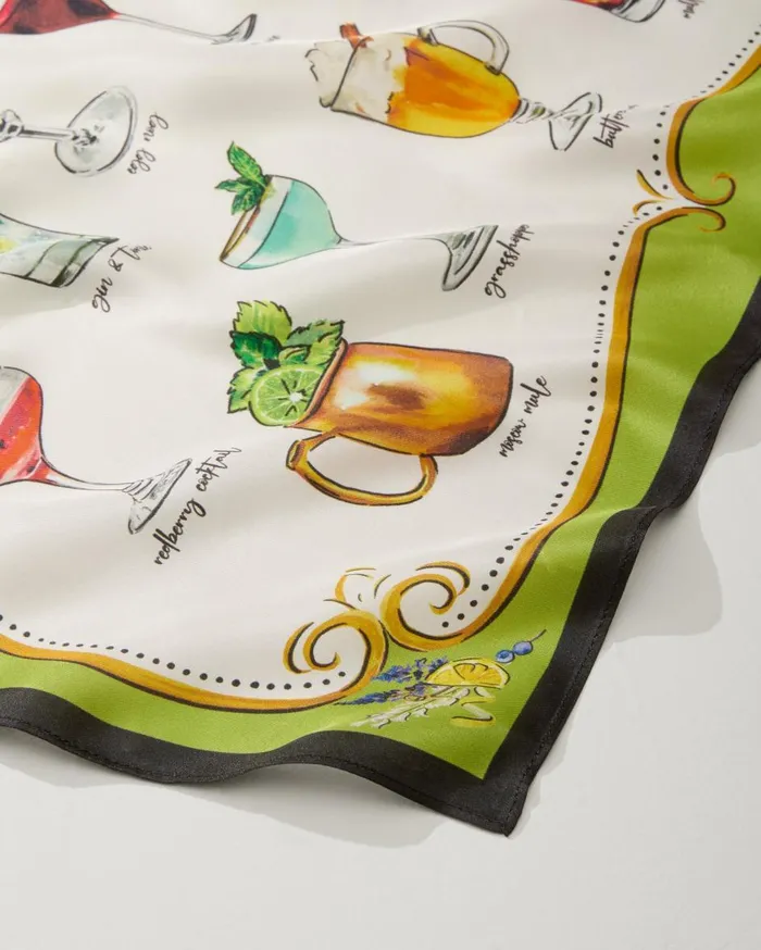 Tommy Bahama Cocktail Hour Silk Bandana Citrus Twist Women Scarves and Wraps Tommy Bahama Cocktail Hour Silk Bandana Citrus Twist Women Scarves and Wraps