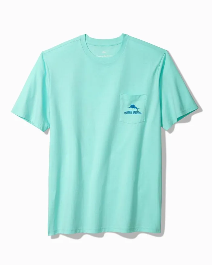 Tommy Bahama Collecting Sand Dollars Graphic Pocket TShirt Blue Swell Men TShirts Tommy Bahama Collecting Sand Dollars Graphic Pocket TShirt Blue Swell Men TShirts