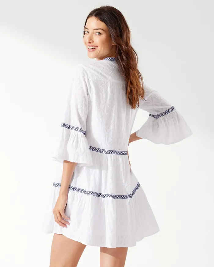 Tommy Bahama Cotton Clip Embroidered Coverup Dress White Women Dresses Tommy Bahama Cotton Clip Embroidered Coverup Dress White Women Dresses