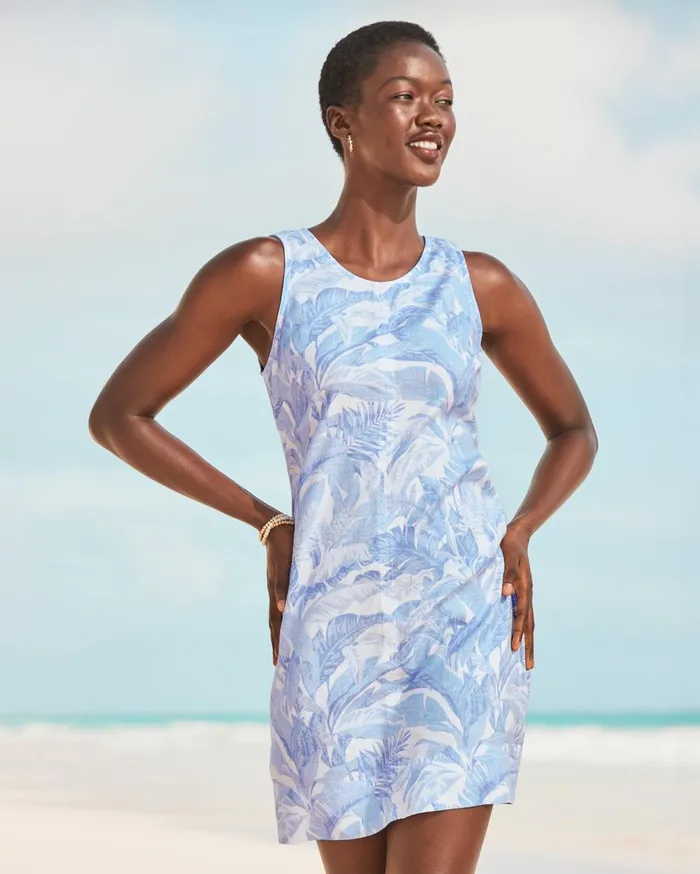 Tommy Bahama Darcy St Barts Blossom Sheath Dress Island Navy Women Dresses