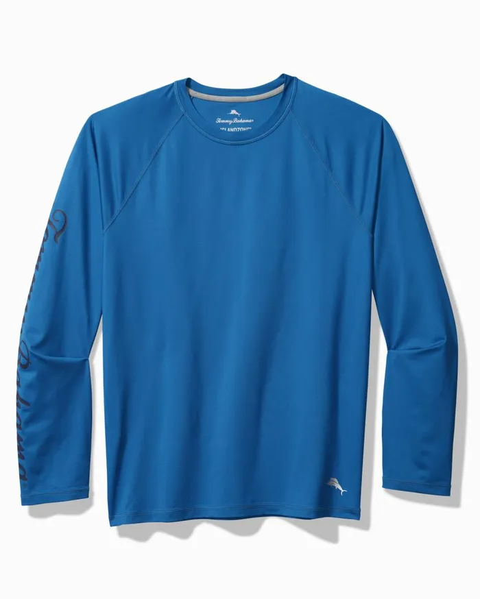 Tommy Bahama Desert Vista IslandZone Rash Guard Pure Coral Men Swim and Boardshorts Tommy Bahama Desert Vista IslandZone Rash Guard Pure Coral Men Swim and Boardshorts