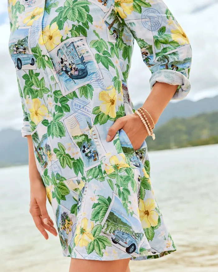 Tommy Bahama Disney Coastalina Postcard To Paradise Linen Dress Continental Women Dresses Tommy Bahama Disney Coastalina Postcard To Paradise Linen Dress Continental Women Dresses