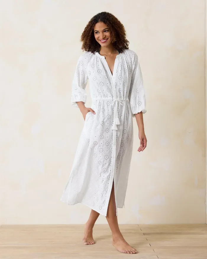 Tommy Bahama Harbour Eyelet Coverup Shirt Dress White Women Dresses Tommy Bahama Harbour Eyelet Coverup Shirt Dress White Women Dresses