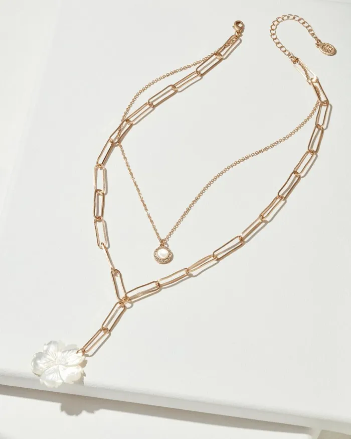 Tommy Bahama Island Essence Hibiscus Y Necklace Gold Women Jewelry Collections