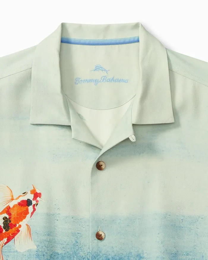 Tommy Bahama Kayo Koi Silk Camp Shirt Arroyo Blue Men Shirts Tommy Bahama Kayo Koi Silk Camp Shirt Arroyo Blue Men Shirts