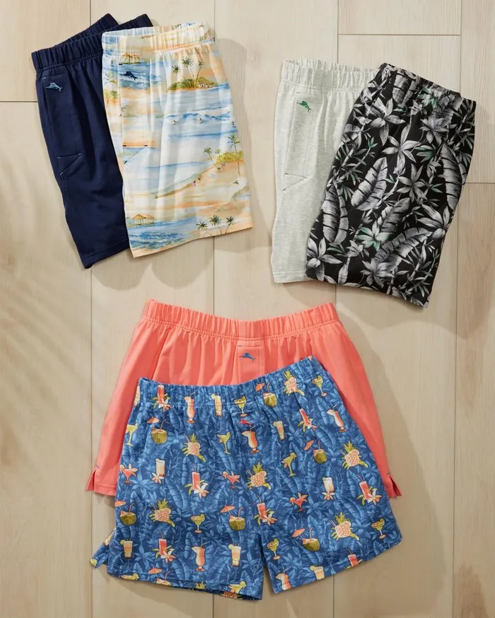 Tommy Bahama Knit Boxers 8211 2Pack Beach Blue MenBig and Tall Underwear Tommy Bahama Knit Boxers 8211 2Pack Beach Blue MenBig and Tall Underwear