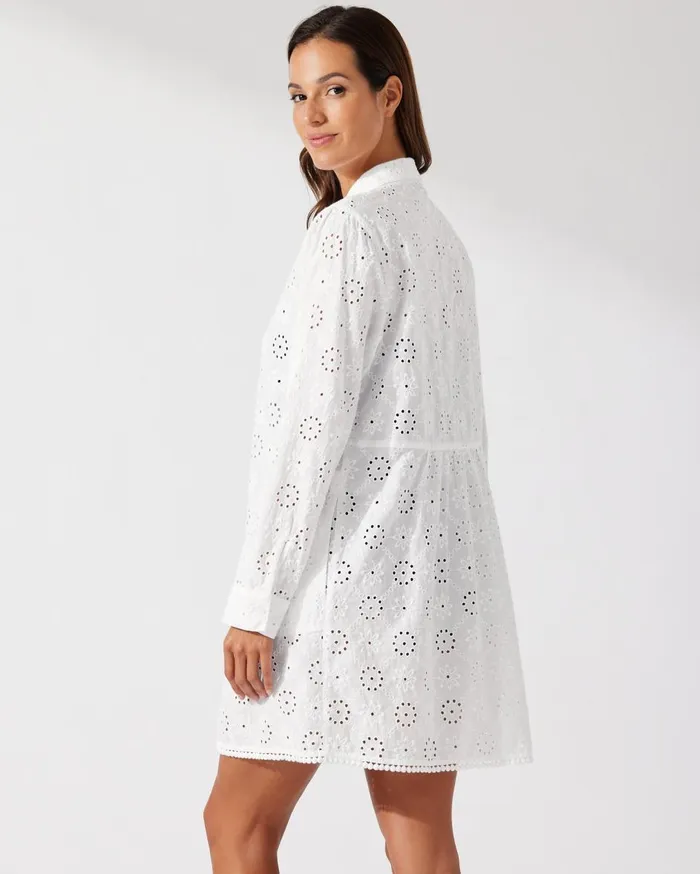 Tommy Bahama Paradise Fronds Boyfriend Beach Shirt White Women Coverups Tommy Bahama Paradise Fronds Boyfriend Beach Shirt White Women Coverups