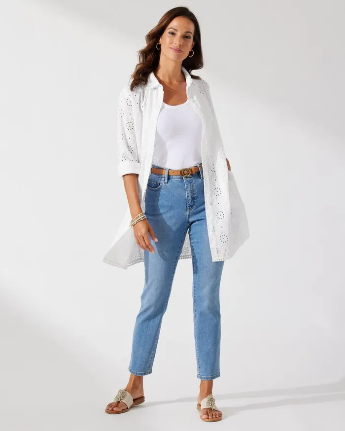 Tommy Bahama Paradise Fronds Boyfriend Beach Shirt White Women Coverups Tommy Bahama Paradise Fronds Boyfriend Beach Shirt White Women Coverups
