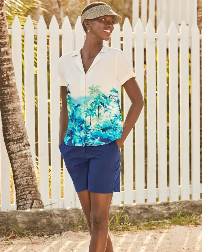 Tommy Bahama Patchwork Pineapple Lux TShirt White Women Tops and Shirts Tommy Bahama Patchwork Pineapple Lux TShirt White Women Tops and Shirts
