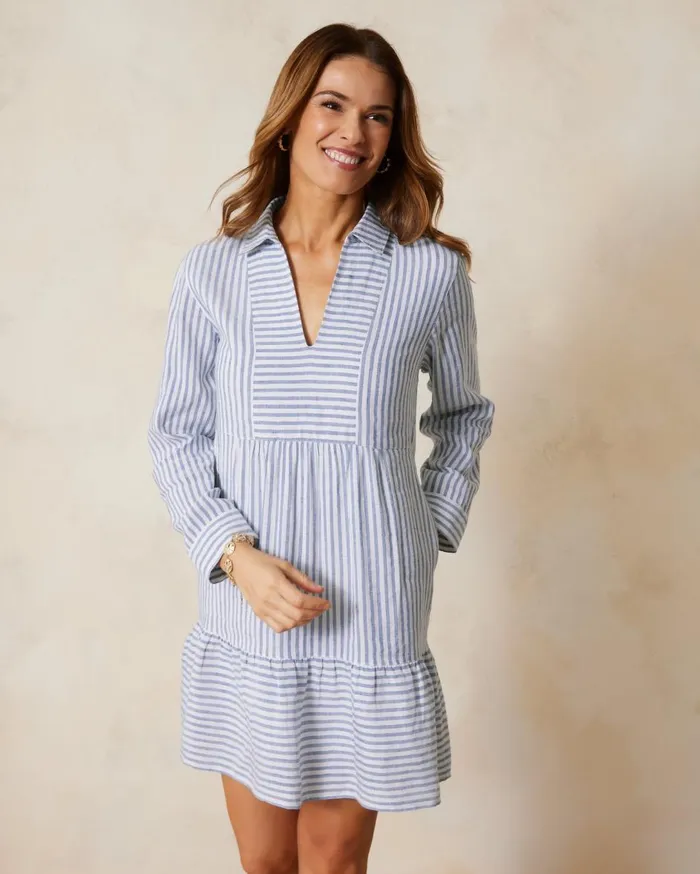 Tommy Bahama St Lucia Stripe Coverup Dress Dark Sanibel Blue Women Dresses Tommy Bahama St Lucia Stripe Coverup Dress Dark Sanibel Blue Women Dresses