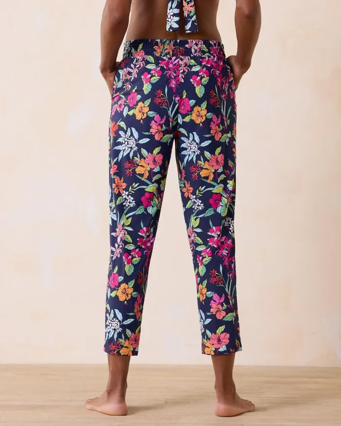 Tommy Bahama Summer Floral Beach Pants Mare Navy Women Coverups Tommy Bahama Summer Floral Beach Pants Mare Navy Women Coverups