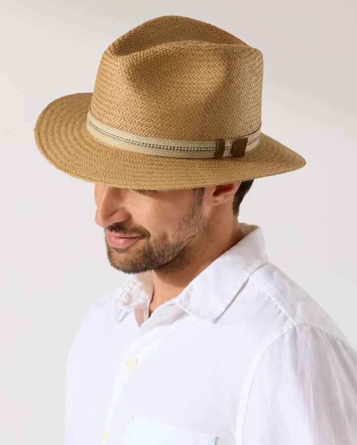 Tommy Bahama Yamba Surf Straw Hat Khaki MenBig and Tall Hats and Caps Tommy Bahama Yamba Surf Straw Hat Khaki MenBig and Tall Hats and Caps