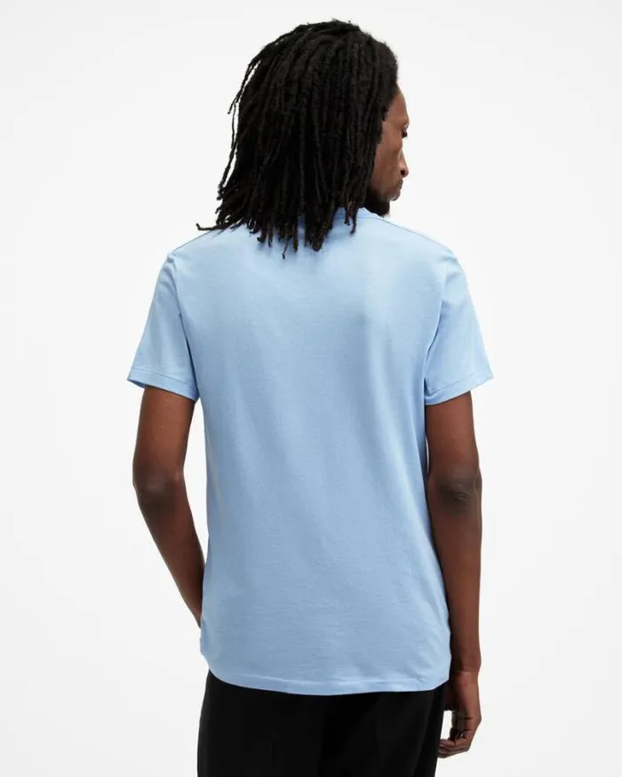 Tonic Crew Neck Slim Ramskull TShirt Blizzard Blue Men AllSaints TShirts